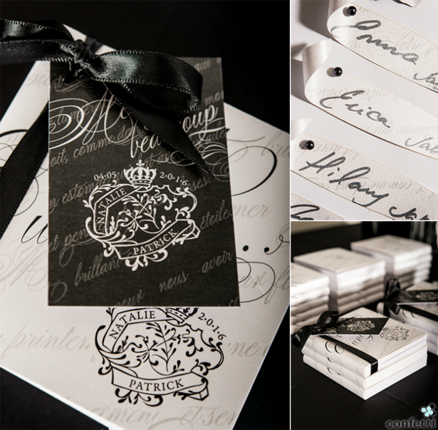 Black and white monochrome wedding invitations | Confetti.co.uk