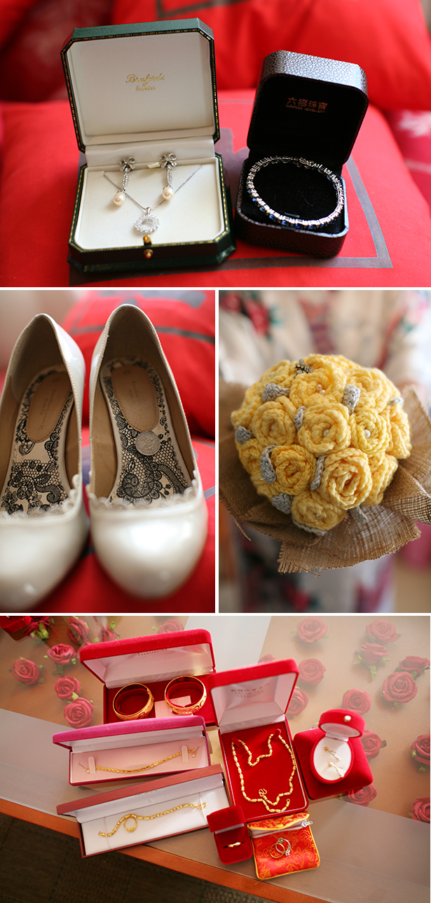 White and yellow bridal shoes and wedding shoes |  Sophie & Chris's real wedding | Confetti.co.uk