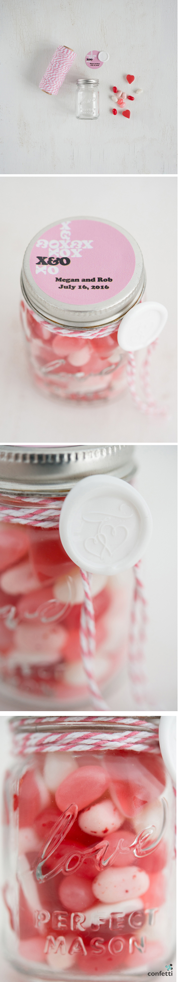 Sweet Heart Mason Jar Wedding Favour | DIY Wedding Favour Ideas | More Wedding Tips at Confetti.co.uk