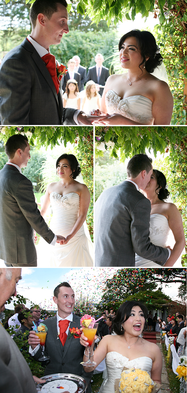 The first kiss as husband and wife | Sophie & Chris's real wedding | Confetti.co.uk