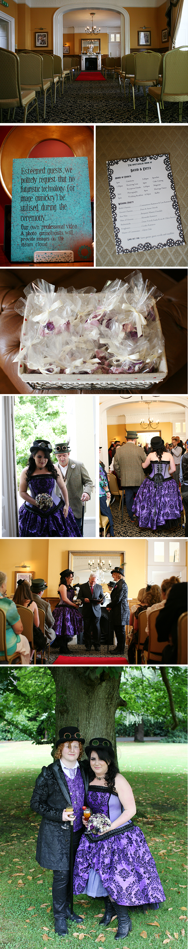 Steam punk themed wedding ceremony | Evita and David’s steam punk wedding | Confetti.co.uk