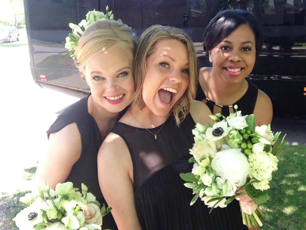 Bridesmaid selfies stick photo | Confetti.co.uk