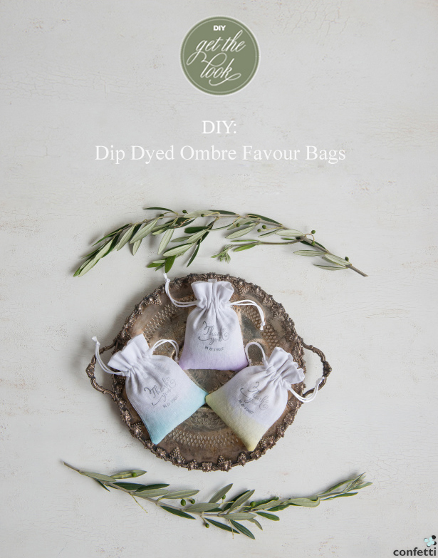 DIY Dip Dyed Ombre Favour Bags | Confetti.co.uk