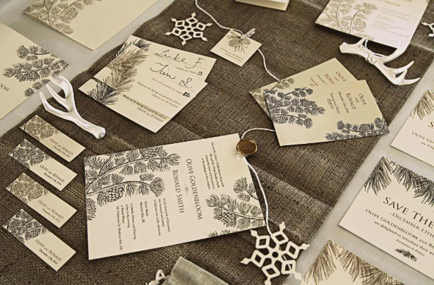 Wedding stationery for a winter themed wedding | Confetti.co.uk