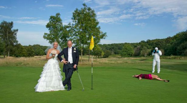 Golf course bride and groom photo courtesy of Fabulous Wedding Photography | Confetti.co.uk