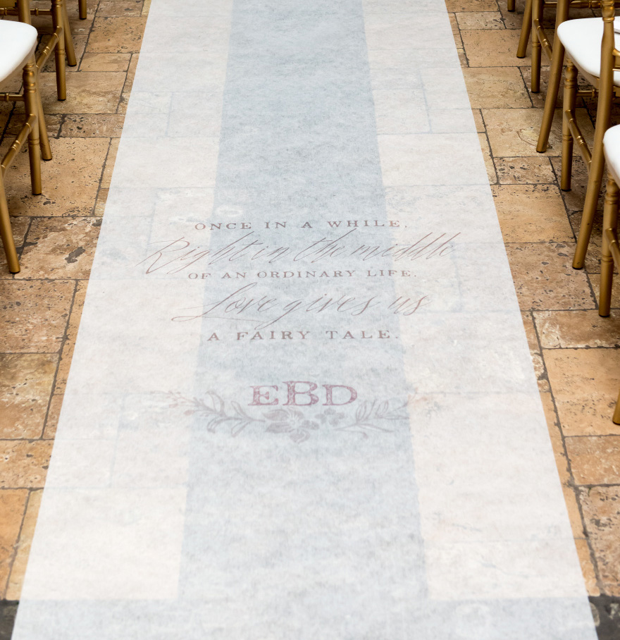 Modern Fairy Tale Personalised Aisle Runner - Fairytale Wedding Ideas | Confetti.co.uk