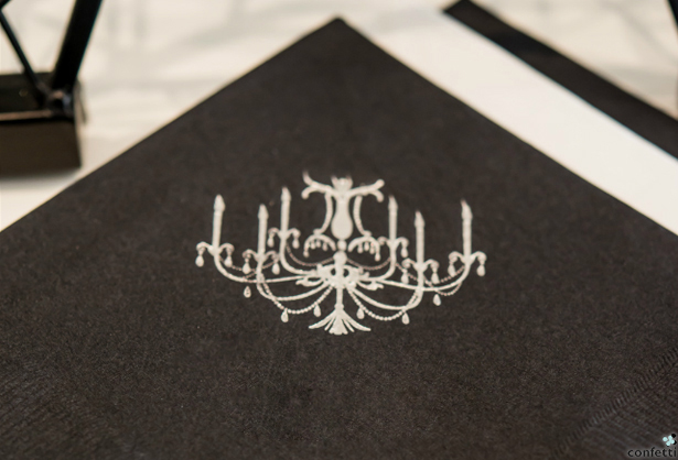 Black and Silver Personalised Paper Napkins | Confetti.co.uk