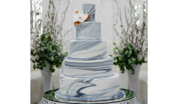 marble wedding cake