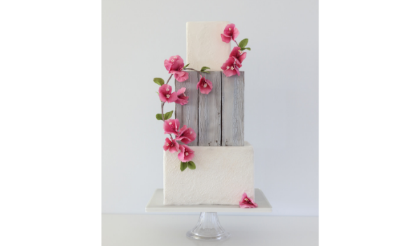 textured wedding cake