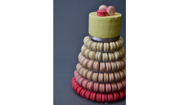 macaron wedding cake