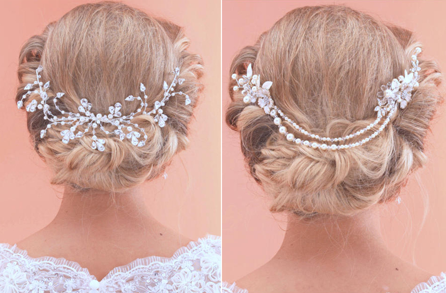 Arianna Headpiece - Combs and Drapes - AR517 and AR512 | Confetti.co.uk