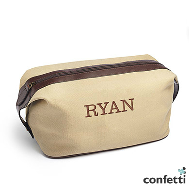 Pack all your toiletries in a rugged canvas dopp kit | Confetti.co.uk