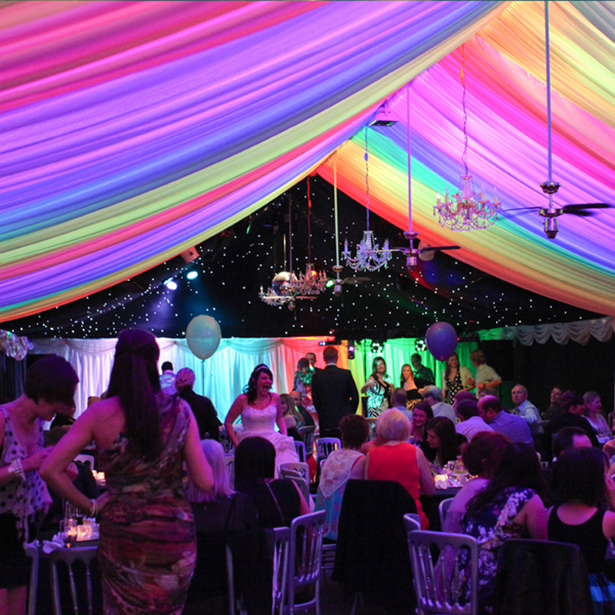 Colourful Wedding Reception | Confetti.co.uk