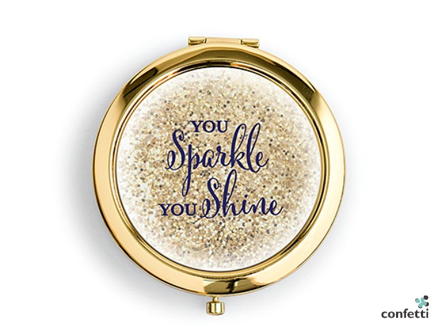 Personalised designer compact mirror | Confetti.co.uk