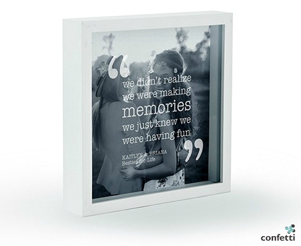 Personalised etched glass frame | Confetti.co.uk