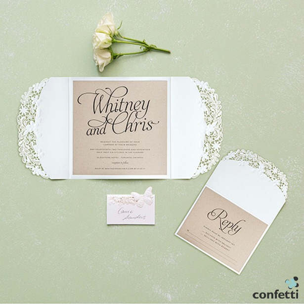 Embossed floral elegance invitation | Confetti.co.uk