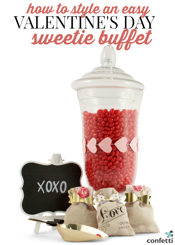 How to Style an Easy Valentine's Day Sweetie Buffet | Confetti.co.uk