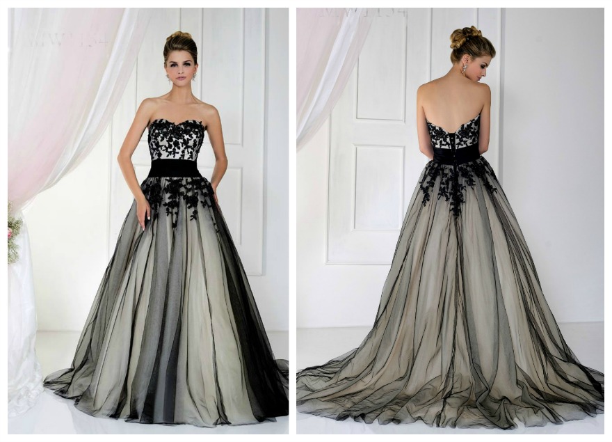 Black and white ballgown by Bellice Bridal at Veromia | Confetti.co.uk