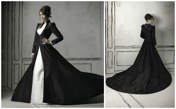 Black wedding dress by Justin Alexander | Confetti.co.uk