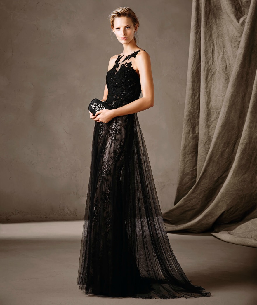 Black illlusion dress Calcuta by Pronovias | Confetti.co.uk