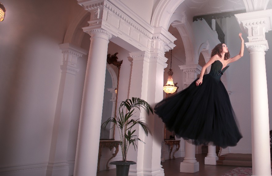 Black wedding dress by Chantal Mallett | Umbar Shakir | Confetti.co.uk