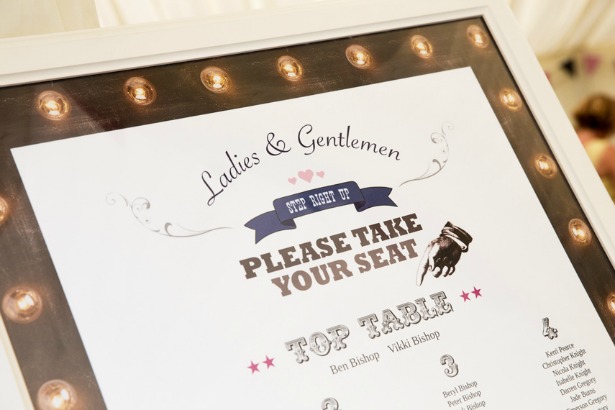 Vicki and Ben's funfair wedding table planner | Confetti.co.uk