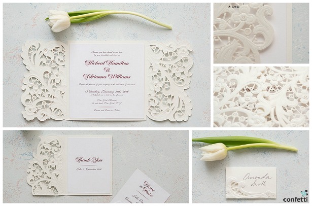 Lace Opulence invitations | Confetti.co.uk