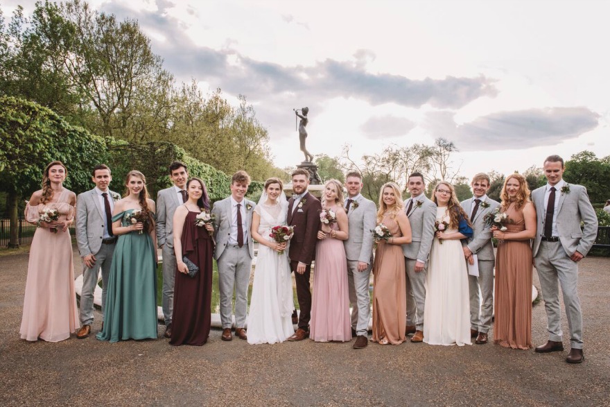 Bridesmaids duties at Kristina and Max's wedding at Westminster Abbey | Confetti.co.uk