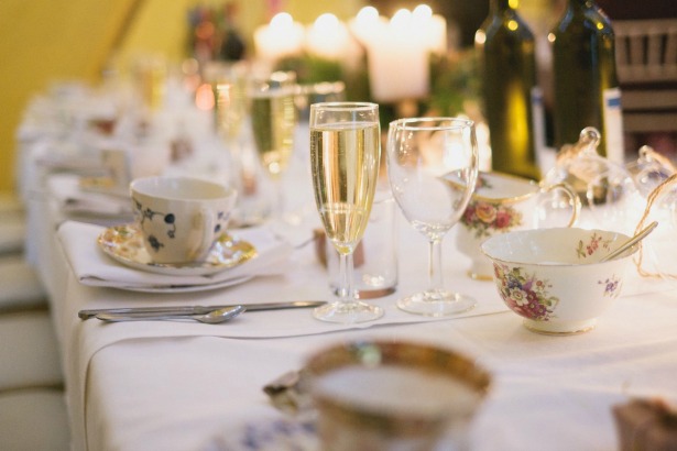 Ciara & Mike's Real Autumn Wedding breakfast table| Confetti.co.uk