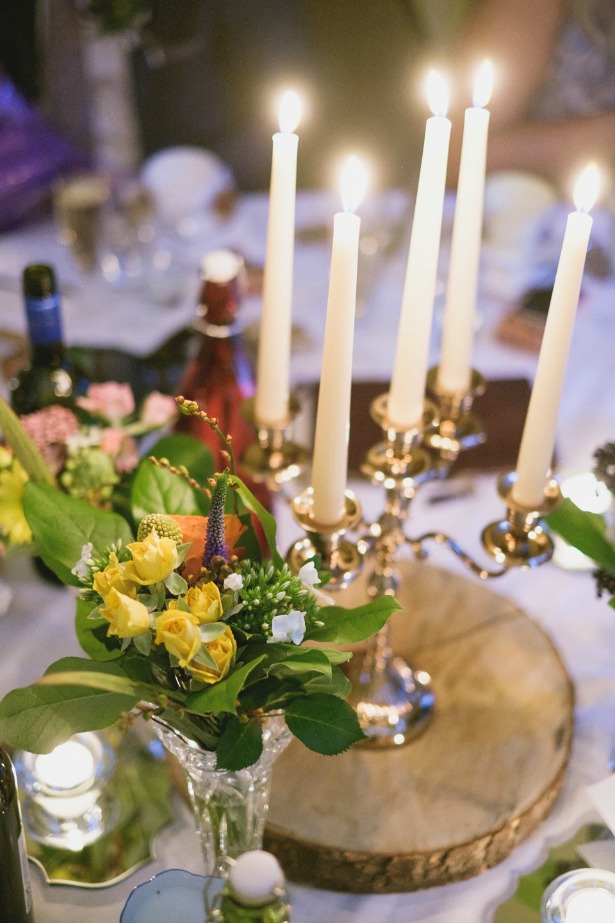 Ciara & Mike's Real Autumn Wedding breakfast table| Confetti.co.uk