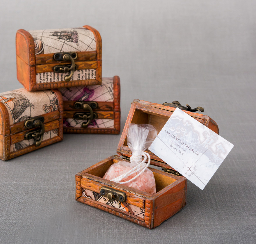 Mini Wooden Treasure Chest Favour - Unique Wedding Favour Ideas - Ring Box Ideas | Confetti.co.uk