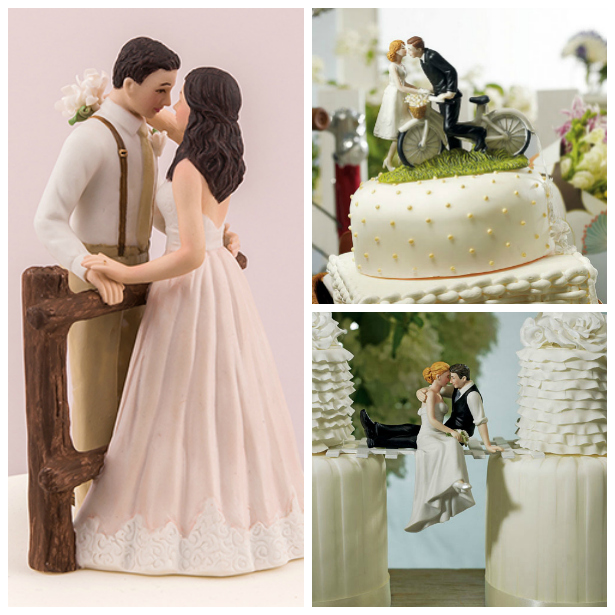 Rustic couple cake toppers | Confetti.co.uk