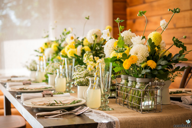 Rustic Centrepiece | Confetti.co.uk