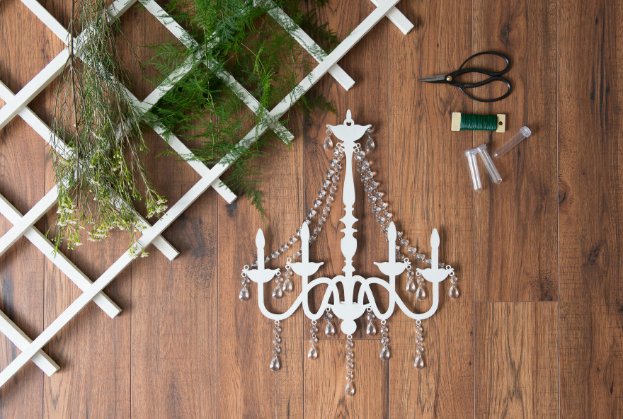 DIY Chandelier and Fern Overhang | Confetti.co.uk