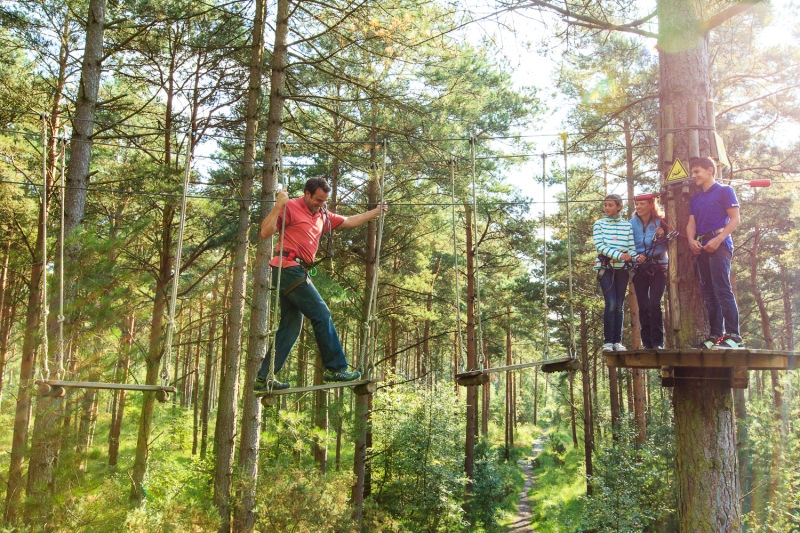 Crossing bridge at Go Ape | Confetti.co.uk