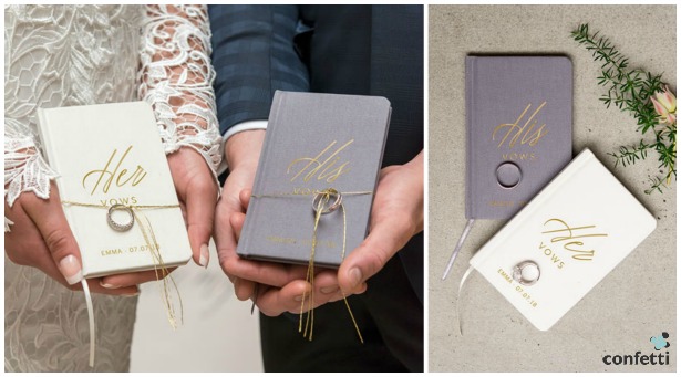 Personalised ceremony vow books | Confetti.co.uk