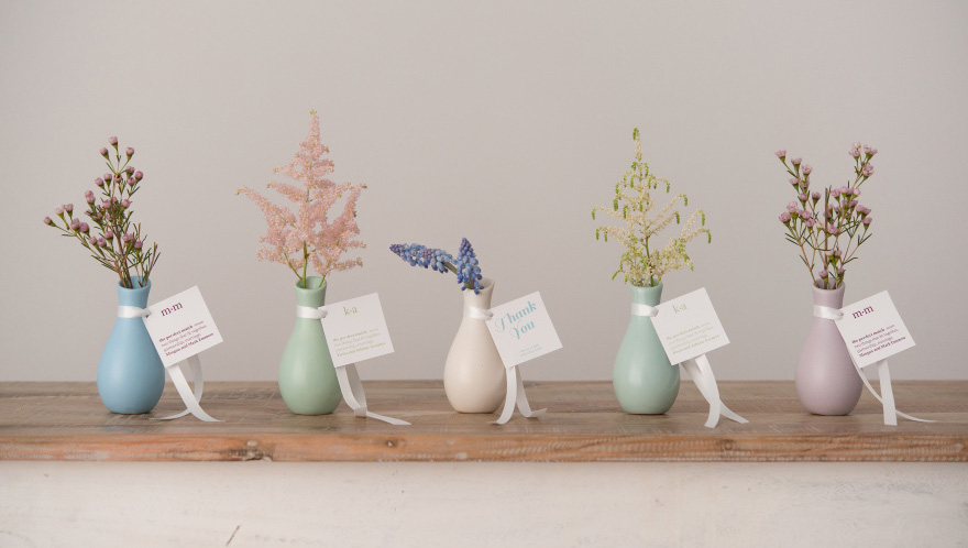 Pastel Vases Wedding Favours | Confetti.co.uk