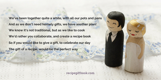 "We've been together quite a while" Recipe Gift Book Poem | Confetti.co.uk