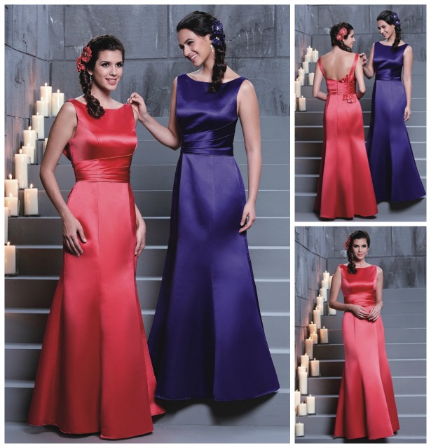 Veromia bridesmaid dresses in Watermelon and Regency | Confetti.co.uk