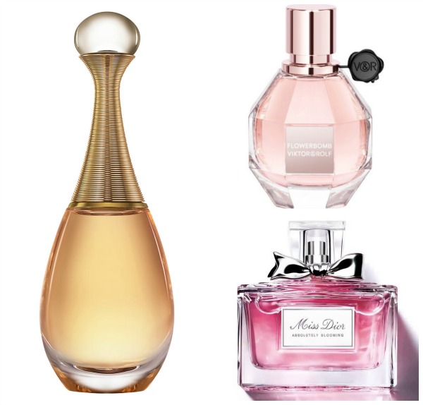 Perfumes for the classic bride: J'Adore by Dior | Flowerbomb by Viktor and Rolf | Absolutely Blooming by Miss Dior | Confetti.co.uk