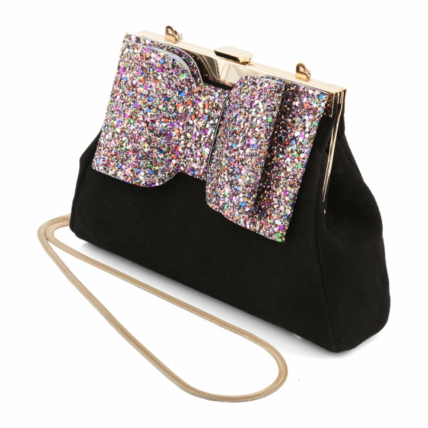 Clara Black Clutch Bag From Charlotte Mills | Confetti.co.uk