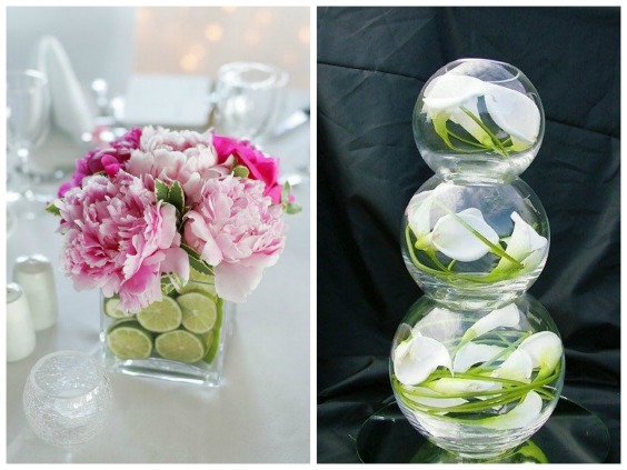 Solavia glass ,floral-filled centriepiece ideas | Confetti.co.uk