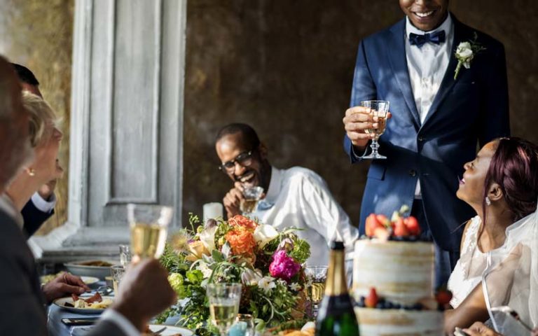 best man giving a speech