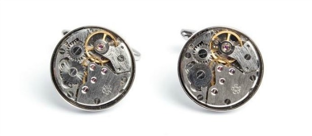 Clockwork cufflinks by Paul Costelloe | Confetti.co.uk