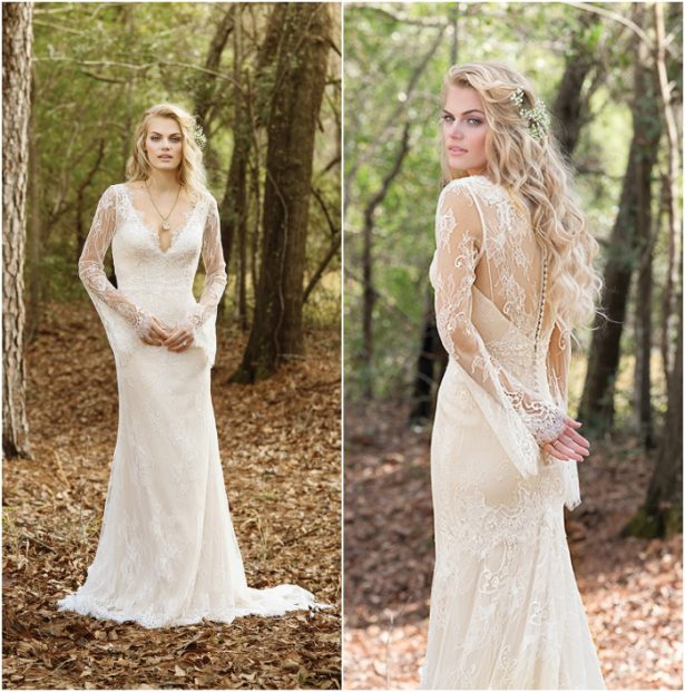 Bohemian Wedding Dress Front and Back by Lillian West | Confetti.co.uk