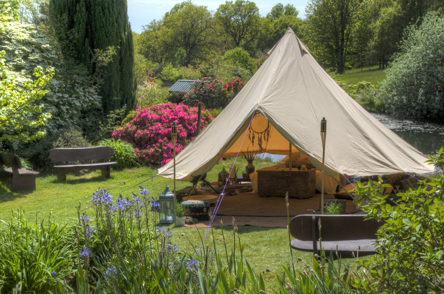 Boutique Camping Sandstone Bell Tent | Confetti.co.uk