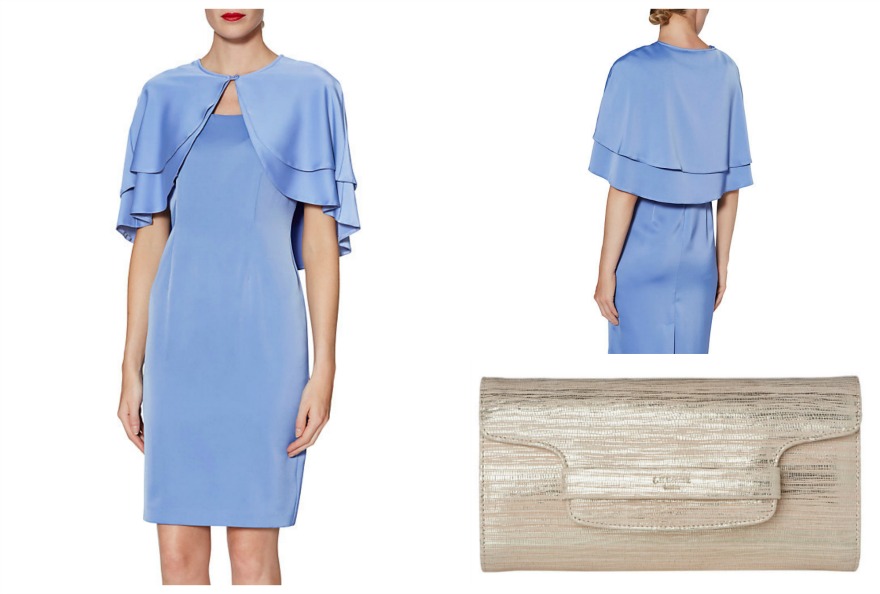 Collette dress and cape with LK Bennett clutch bag at John Lewis | Confetti.co.uk