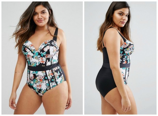 City chic floral contour underwired swimsuit at Asos | Confetti.co.uk