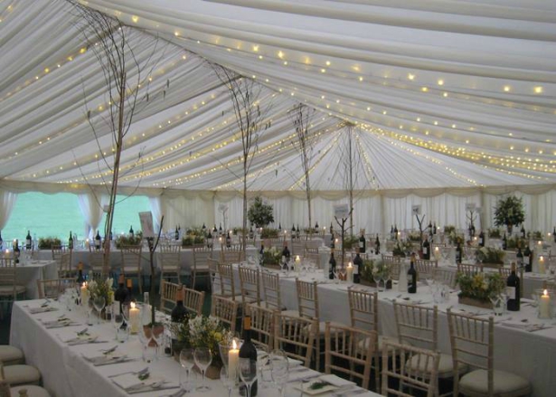 A Richardson Marquee Decorated With Delicate Fairy Lights | Confetti.co.uk