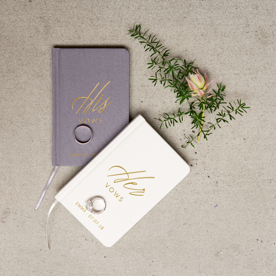 His and Hers Wedding Vow Books | Confetti.co.uk